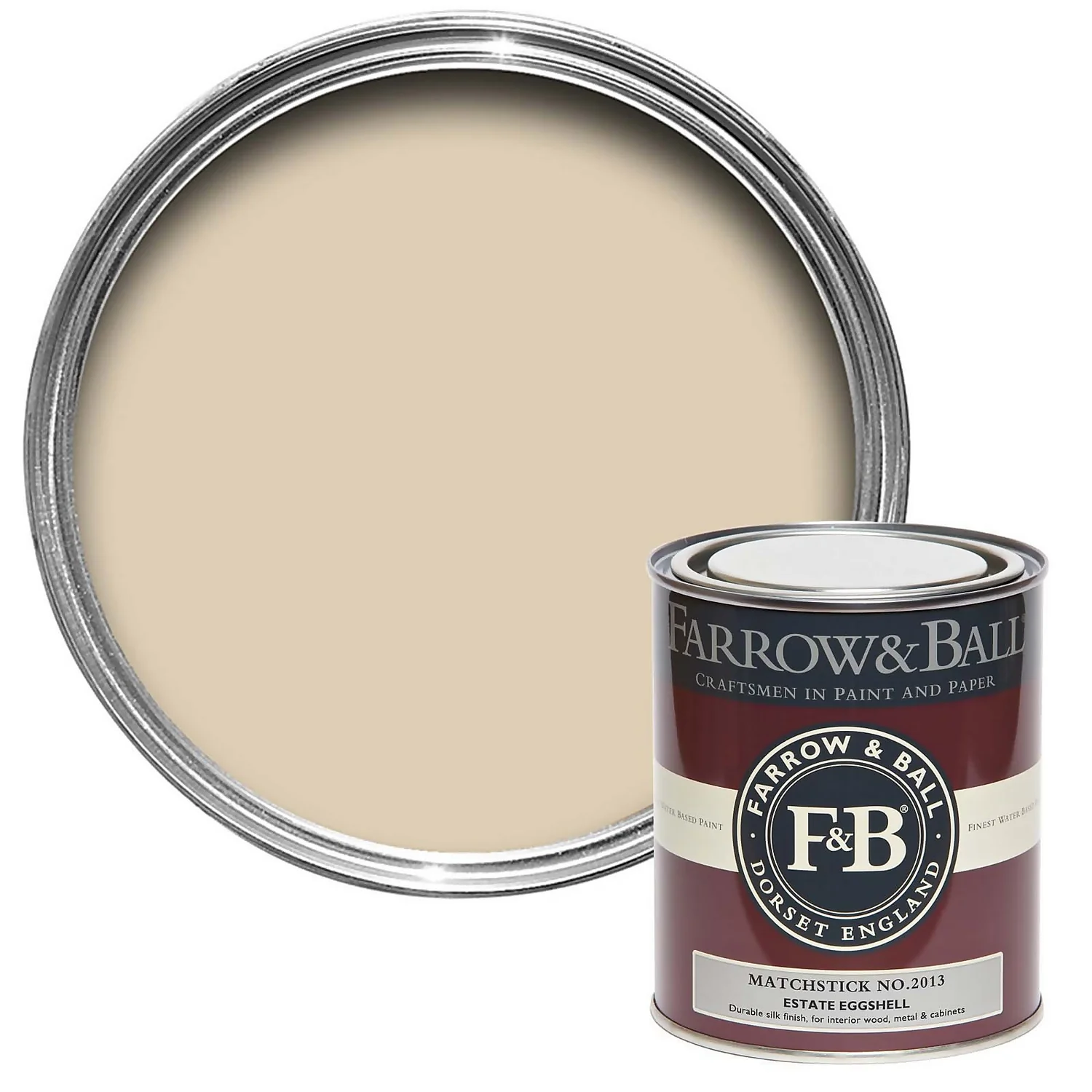 Farrow & Ball Estate Silk Eggshell Paint No.2013 Matchstick - 750ml Farrow & Ball Estate Silk Eggshell Paint No.2013 Matchstick - 750ml -Rust-Oleum Store 12804157 7714910211008241