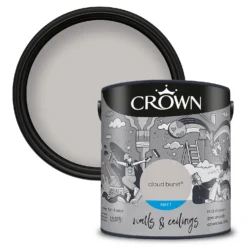 Crown Walls & Ceilings Matt Emulsion Cloud Burst - 2.5L