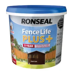 Ronseal Fence Life Plus Paint Dark Oak - 5L 7 Ronseal Fence Life Plus Paint Dark Oak - 5L -Rust-Oleum Store 12804532 1024942086796863