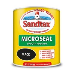 Sandtex® Ultra Smooth Masonry Paint Black - 1L -Rust-Oleum Store 12804807 8784870256229669