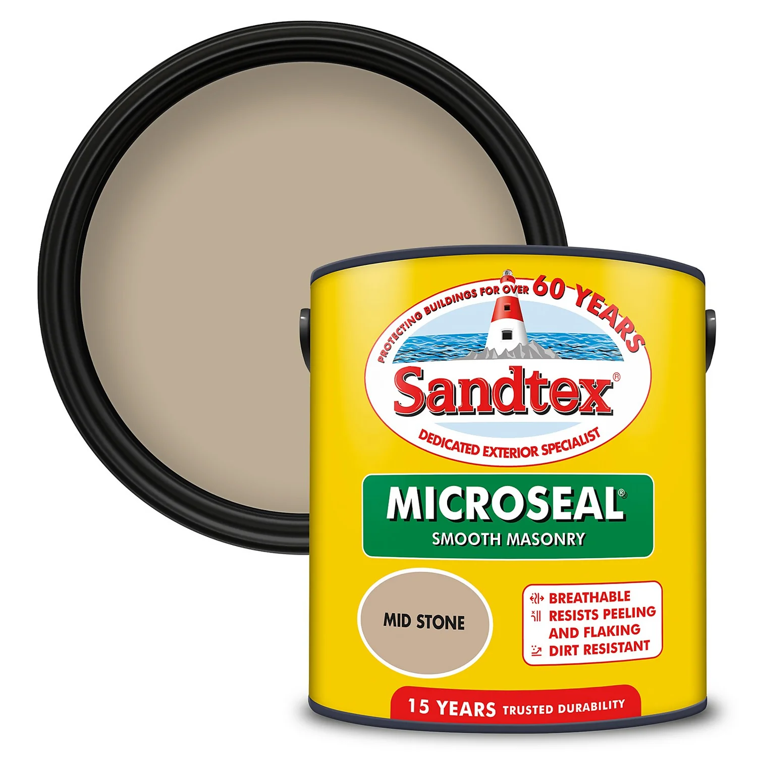 Sandtex® Ultra Smooth Masonry Paint Mid Stone - 2.5L Sandtex® Ultra Smooth Masonry Paint Mid Stone - 2.5L -Rust-Oleum Store 12806232 5944870278379236