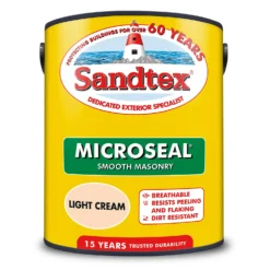 Sandtex® Ultra Smooth Masonry Paint Light Cream - 5L -Rust-Oleum Store 12807399 9734871315740809