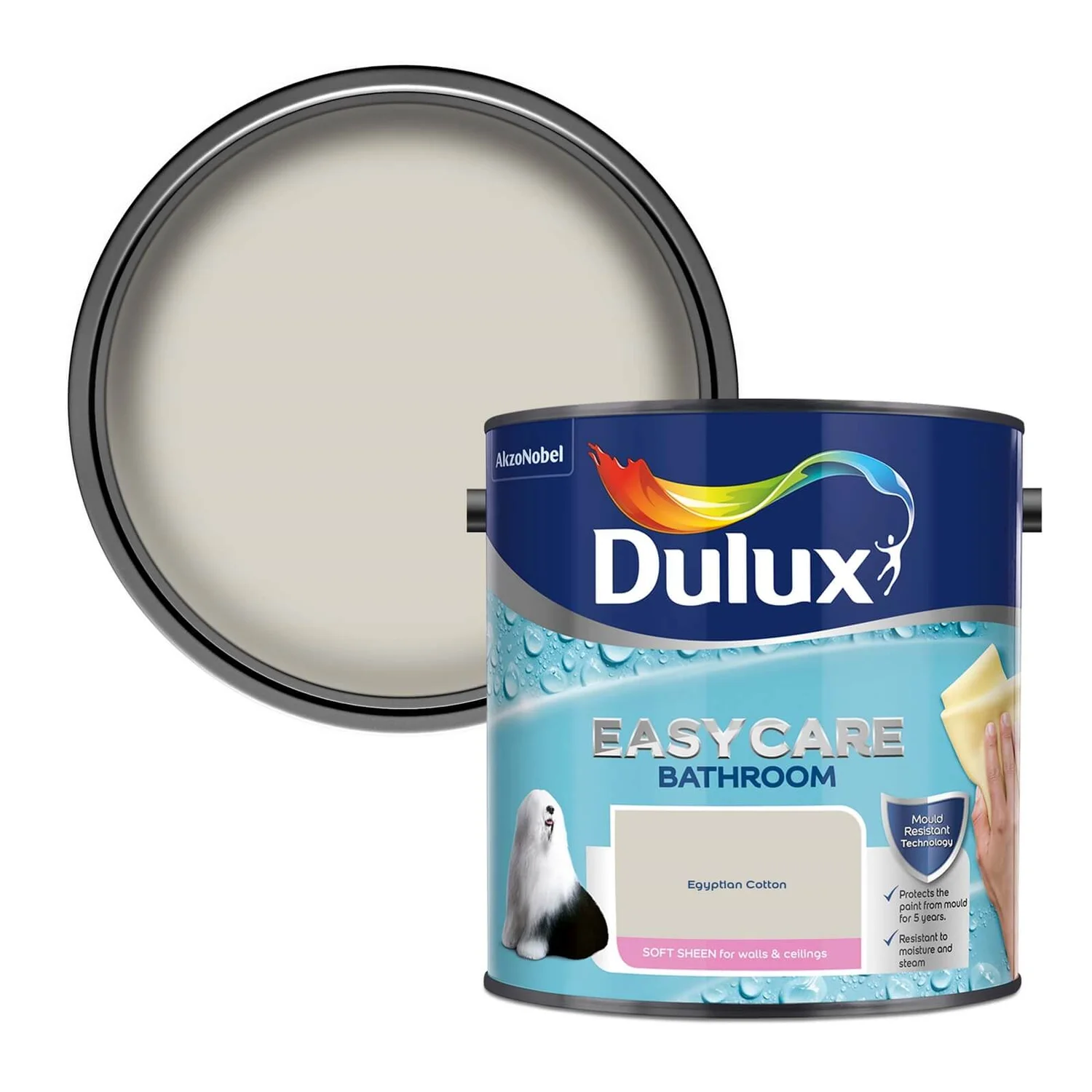 Dulux Easycare Bathroom Egyptian Cotton - Soft Sheen Emulsion Paint - 2.5L Dulux Easycare Bathroom Egyptian Cotton - Soft Sheen Emulsion Paint - 2.5L -Rust-Oleum Store 12808177 8624831950226752