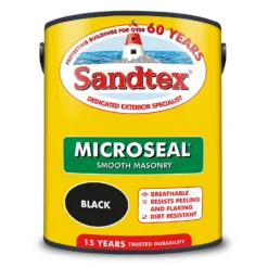 Sandtex® Ultra Smooth Masonry Paint Black - 5L -Rust-Oleum Store 12810261 1394871319047076