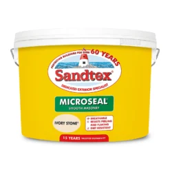 Sandtex® Ultra Smooth Masonry Paint Ivory Stone - 10L -Rust-Oleum Store 12810262 1984958586382494