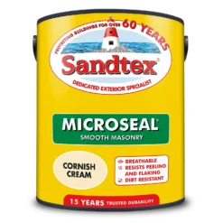 Sandtex® Ultra Smooth Masonry Paint Cornish Cream - 5L -Rust-Oleum Store 12810395 5474871047160739
