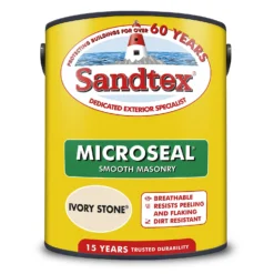 Sandtex® Ultra Smooth Masonry Paint Ivory Stone - 5L -Rust-Oleum Store 12811768 7804871319411753