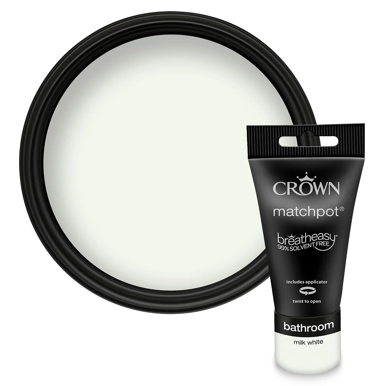 Crown Breatheasy Bathroom - Milk White - Mid Sheen Paint - 40ml Crown Breatheasy Bathroom - Milk White - Mid Sheen Paint - 40ml -Rust-Oleum Store 12813924 5274847595682959