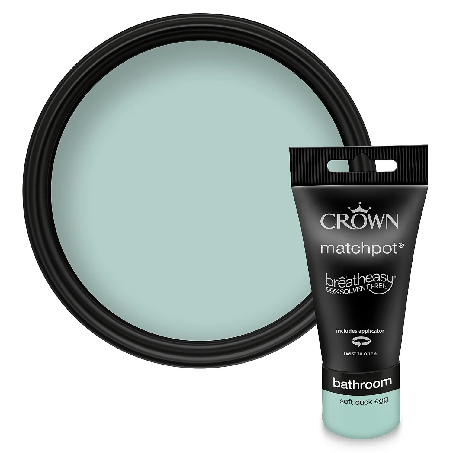 Crown Breatheasy Bathroom Mid Sheen Paint Soft Duck Egg - Tester 40ml Crown Breatheasy Bathroom Mid Sheen Paint Soft Duck Egg - Tester 40ml -Rust-Oleum Store 12813930 1474847595752211