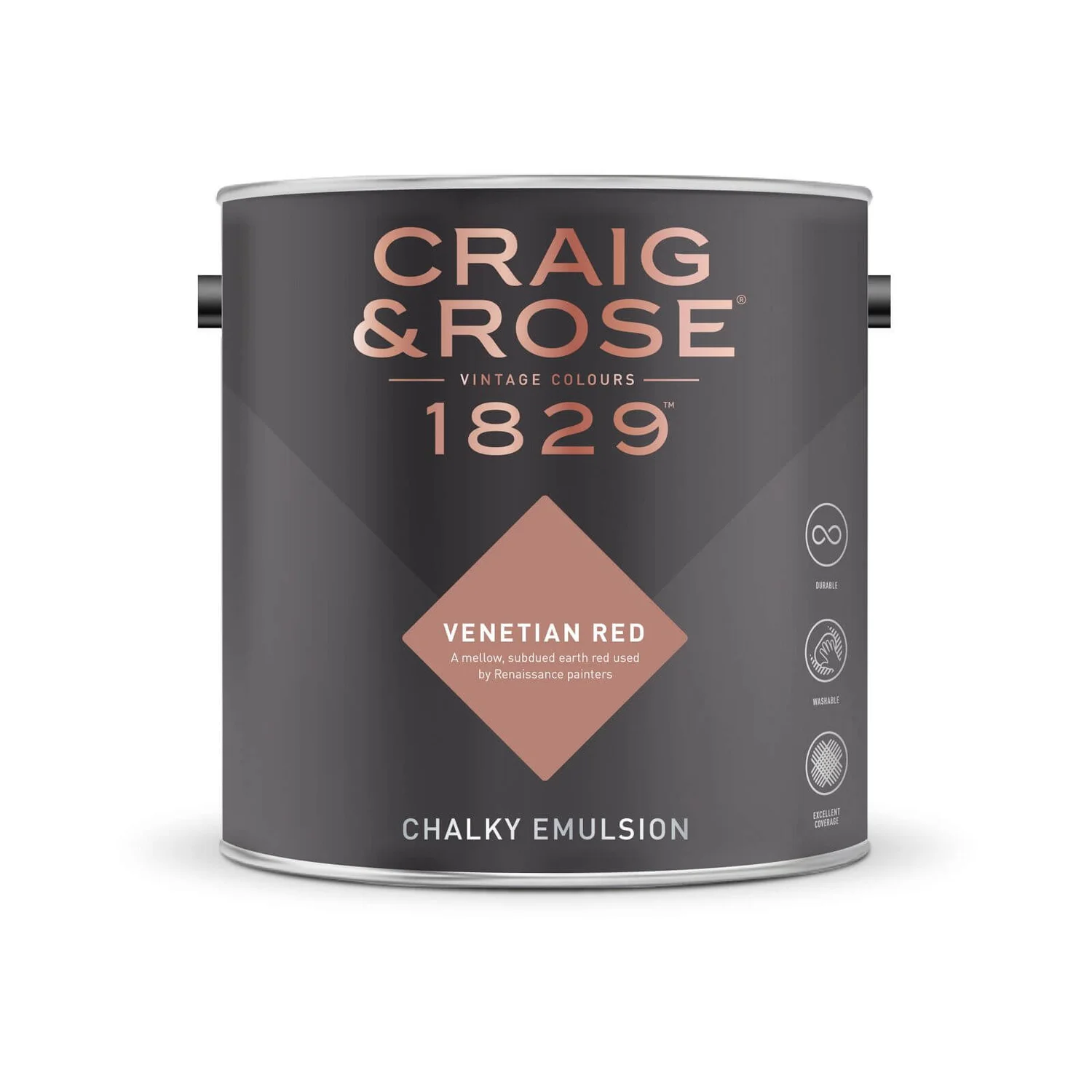 Craig & Rose 1829 Chalky Matt Emulsion Paint Venetian Red - 2.5L Craig & Rose 1829 Chalky Matt Emulsion Paint Venetian Red - 2.5L -Rust-Oleum Store 12819411 6704833222073509
