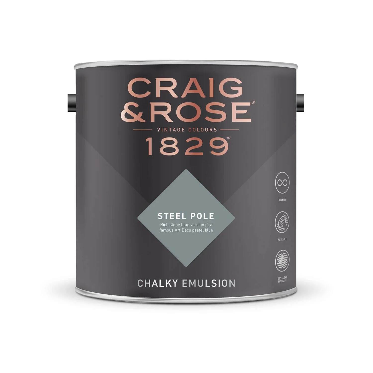 Craig & Rose 1829 Chalky Emulsion Paint Steel Pole - Tester 50ml Craig & Rose 1829 Chalky Emulsion Paint Steel Pole - Tester 50ml -Rust-Oleum Store 12821440 1574833171234834