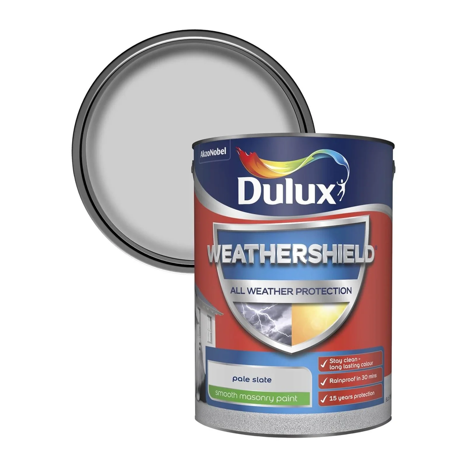 Dulux Weathershield All Weather Smooth Masonry Paint Pale Slate - 5L Dulux Weathershield All Weather Smooth Masonry Paint Pale Slate - 5L -Rust-Oleum Store 12822847 2124833202313697