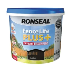 Ronseal Fence Life Plus Paint Dark Oak - 9L -Rust-Oleum Store 12826694 3334942086803634