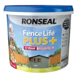 Ronseal Fence Life Plus Paint Sage - 9L 8 Ronseal Fence Life Plus Paint Sage - 9L -Rust-Oleum Store 12826705 4474942087011300
