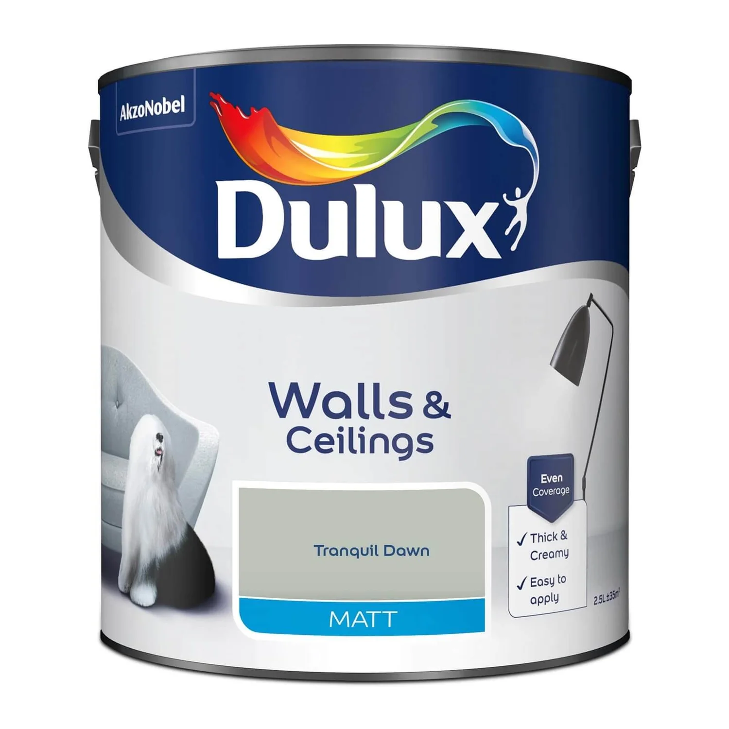 Dulux Matt Emulsion Paint Tranquil Dawn - 2.5L Dulux Matt Emulsion Paint Tranquil Dawn - 2.5L -Rust-Oleum Store 12831709 1354832962876947