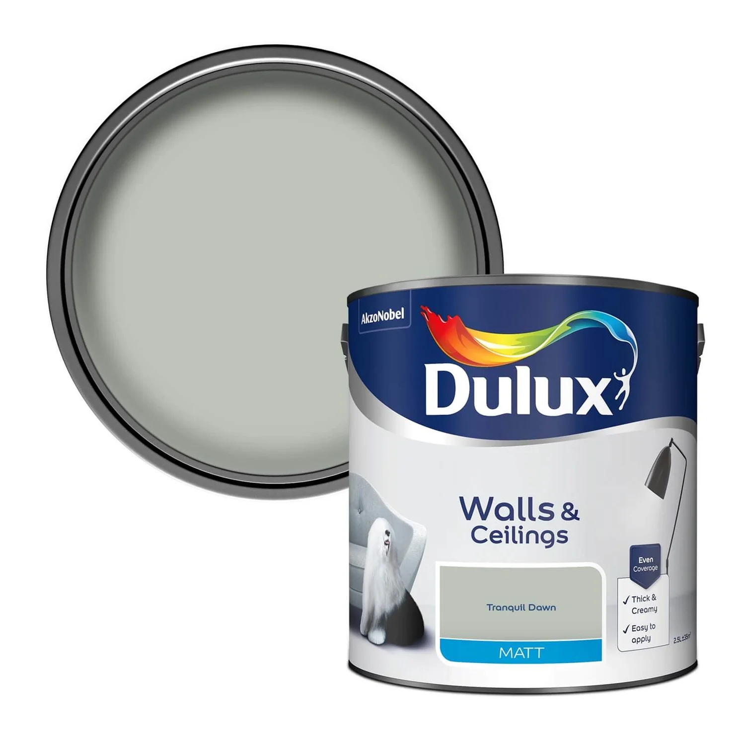 Dulux Matt Emulsion Paint Tranquil Dawn - 2.5L Dulux Matt Emulsion Paint Tranquil Dawn - 2.5L -Rust-Oleum Store 12831709 2024831908811995