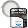 Homebase Tough & Durable Matt Paint Coconut Milk - 2.5L -Rust-Oleum Store 12832379 3784831969884237