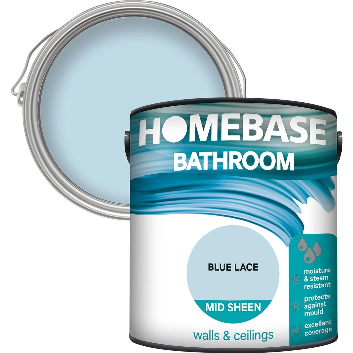 Homebase Bathroom Mid Sheen Paint - Blue Lace 2.5L Homebase Bathroom Mid Sheen Paint - Blue Lace 2.5L -Rust-Oleum Store 12832552 2244831918345338