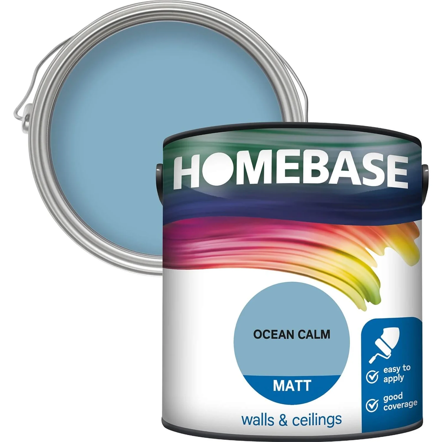 Homebase Matt Emulsion Paint Ocean Calm - 2.5L Homebase Matt Emulsion Paint Ocean Calm - 2.5L -Rust-Oleum Store 12836087 1174831948749423