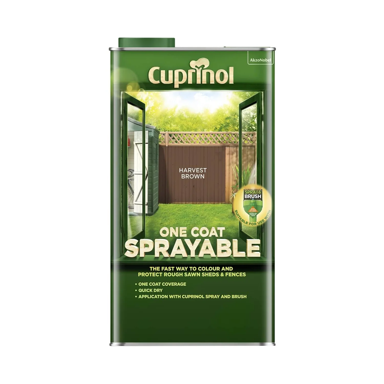 Cuprinol One Coat Sprayable Shed & Fence Paint - Harvest Brown - 5L Cuprinol One Coat Sprayable Shed & Fence Paint - Harvest Brown - 5L -Rust-Oleum Store 12836880 1584831918390596