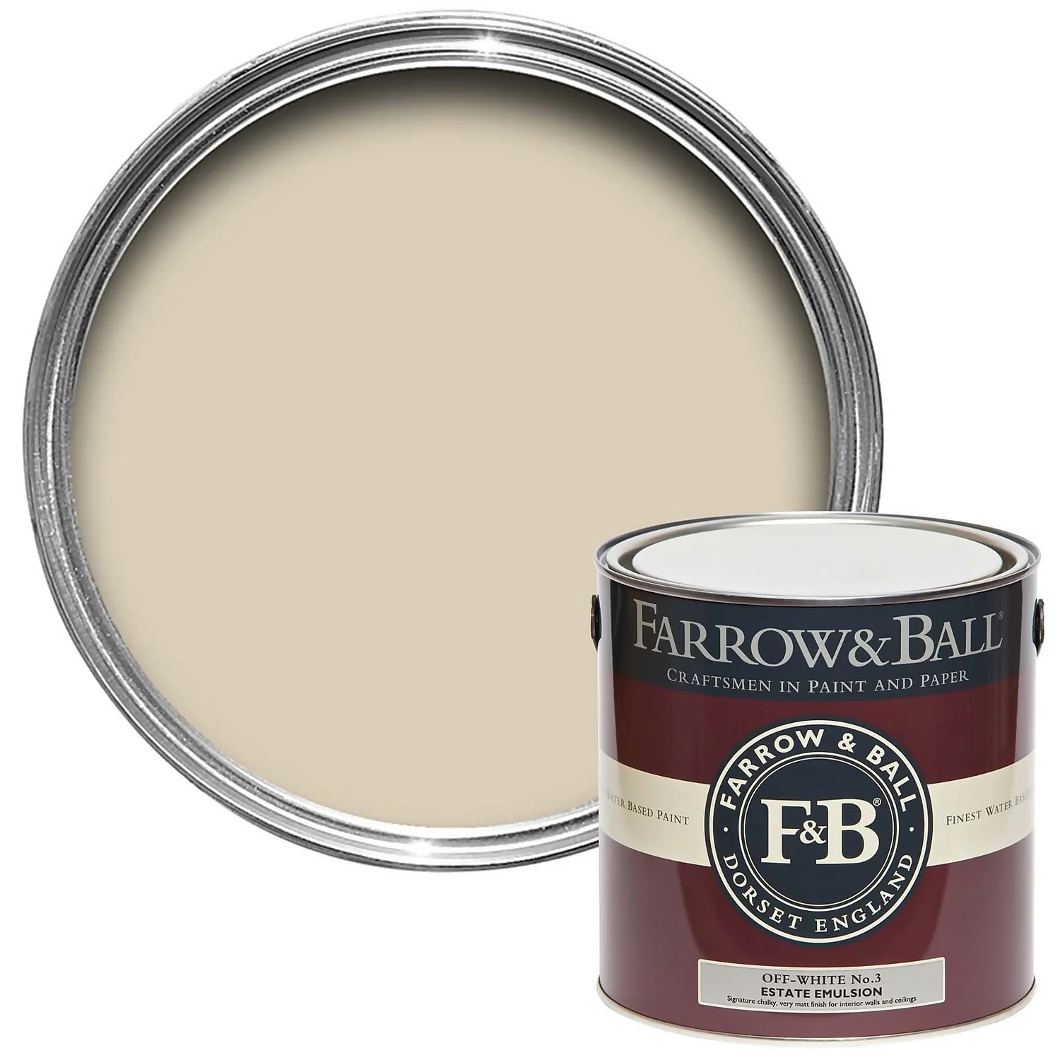 Farrow & Ball Estate Matt Emulsion Paint Off-White - 2.5L Farrow & Ball Estate Matt Emulsion Paint Off-White - 2.5L -Rust-Oleum Store 12839154 1704952919433050