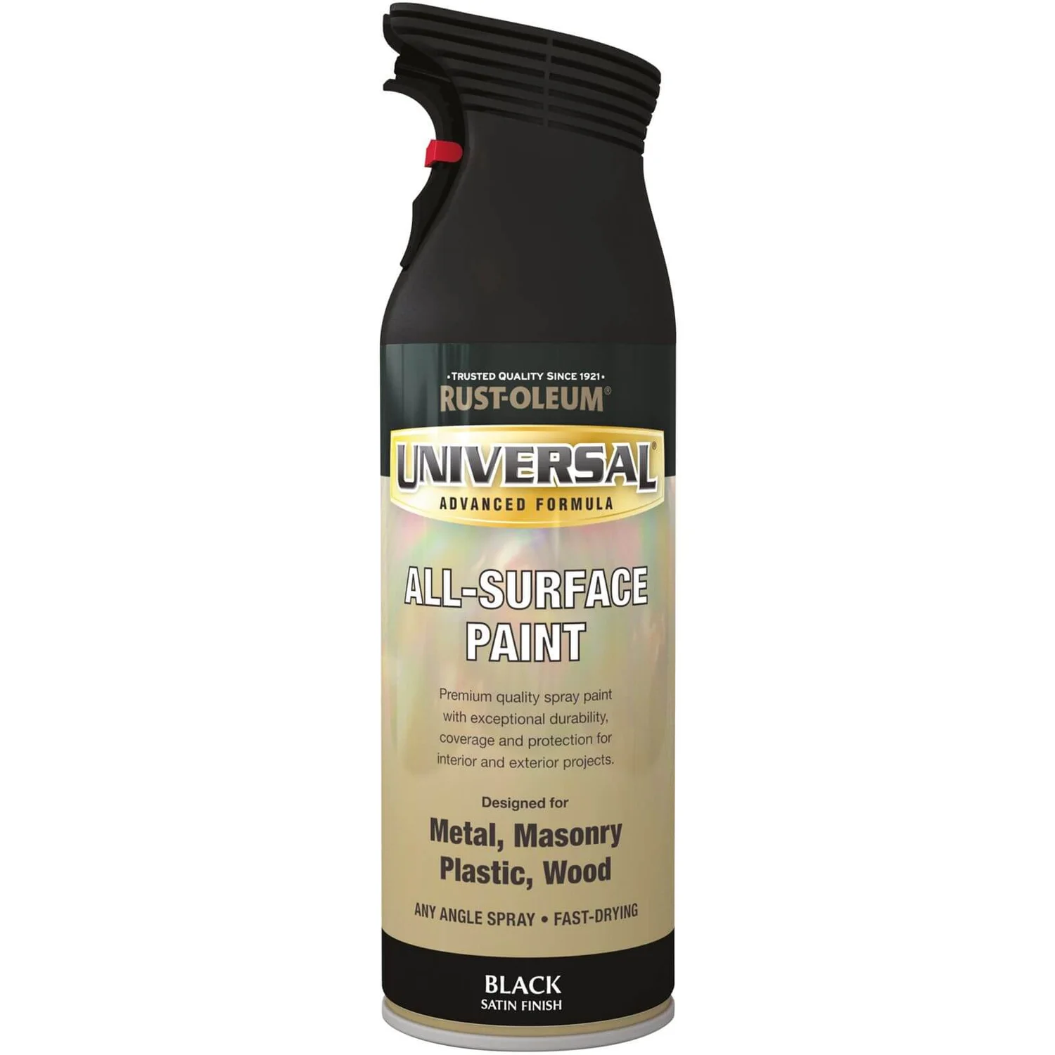 Rust-Oleum Universal Satin Spray Paint - Black - 400ml Rust-Oleum Universal Satin Spray Paint - Black - 400ml -Rust-Oleum Store 12839290 3634831940368791