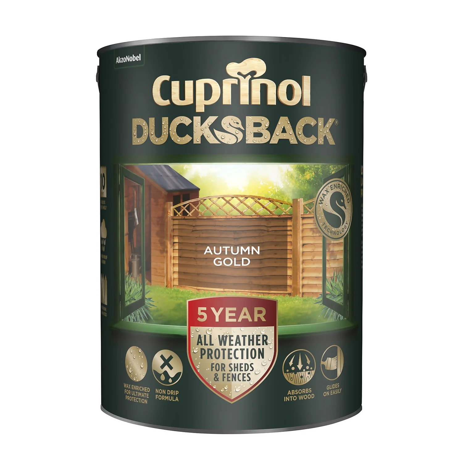 Cuprinol 5 Year Ducksback - Autumn Gold - 5L Cuprinol 5 Year Ducksback - Autumn Gold - 5L -Rust-Oleum Store 12841490 1874865616011025