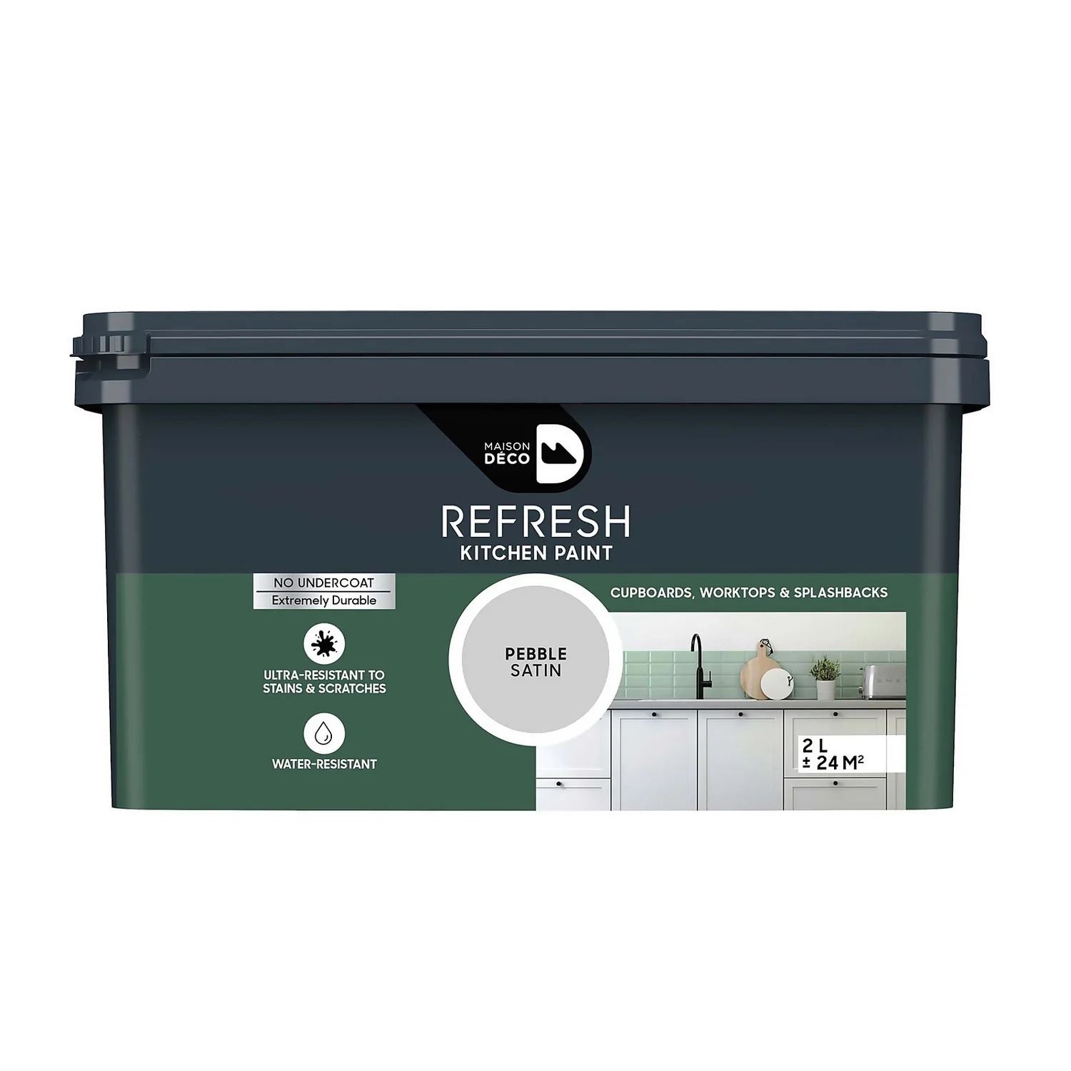 Maison Deco Refresh Kitchen Cupboards, Worktops & Splashbacks Paint Pebble - 2L Maison Deco Refresh Kitchen Cupboards, Worktops & Splashbacks Paint Pebble - 2L -Rust-Oleum Store 12878355 1094860643931760