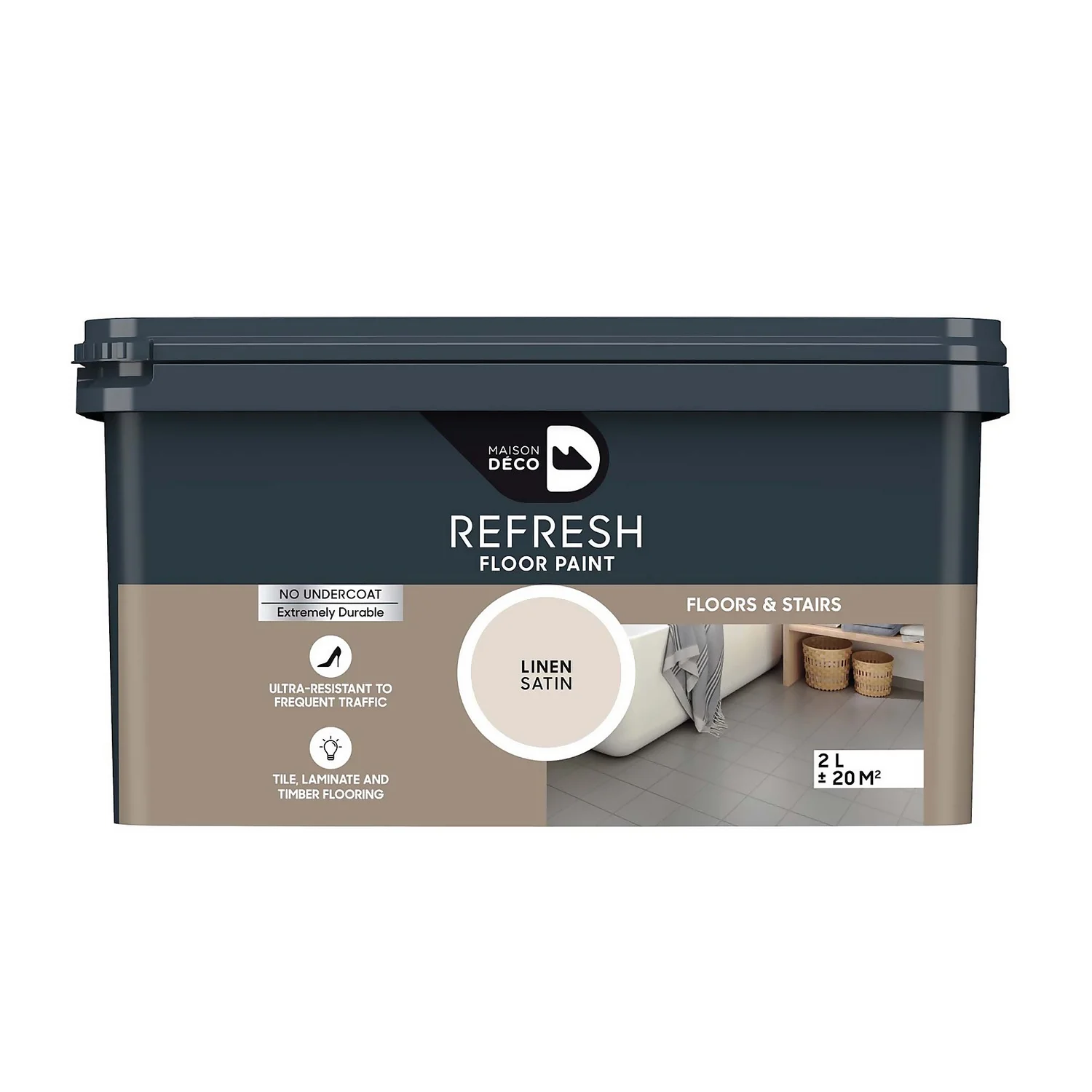 Maison Deco Refresh Floor & Stairs Paint Linen - 2L Maison Deco Refresh Floor & Stairs Paint Linen - 2L -Rust-Oleum Store 12878371 1014866379101375