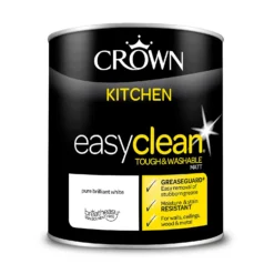 Crown Easyclean Kitchen Paint Brilliant White - 1L 8 Crown Easyclean Kitchen Paint Brilliant White - 1L -Rust-Oleum Store 12886748 1014853415532002