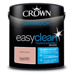 Crown Easyclean® Mouldguard+ Bathroom Mid Sheen Washable Multi Surface Paint Powdered Clay® - 2.5L 8 Crown Easyclean® Mouldguard+ Bathroom Mid Sheen Washable Multi Surface Paint Powdered Clay® - 2.5L -Rust-Oleum Store 12886767 5714853416006506