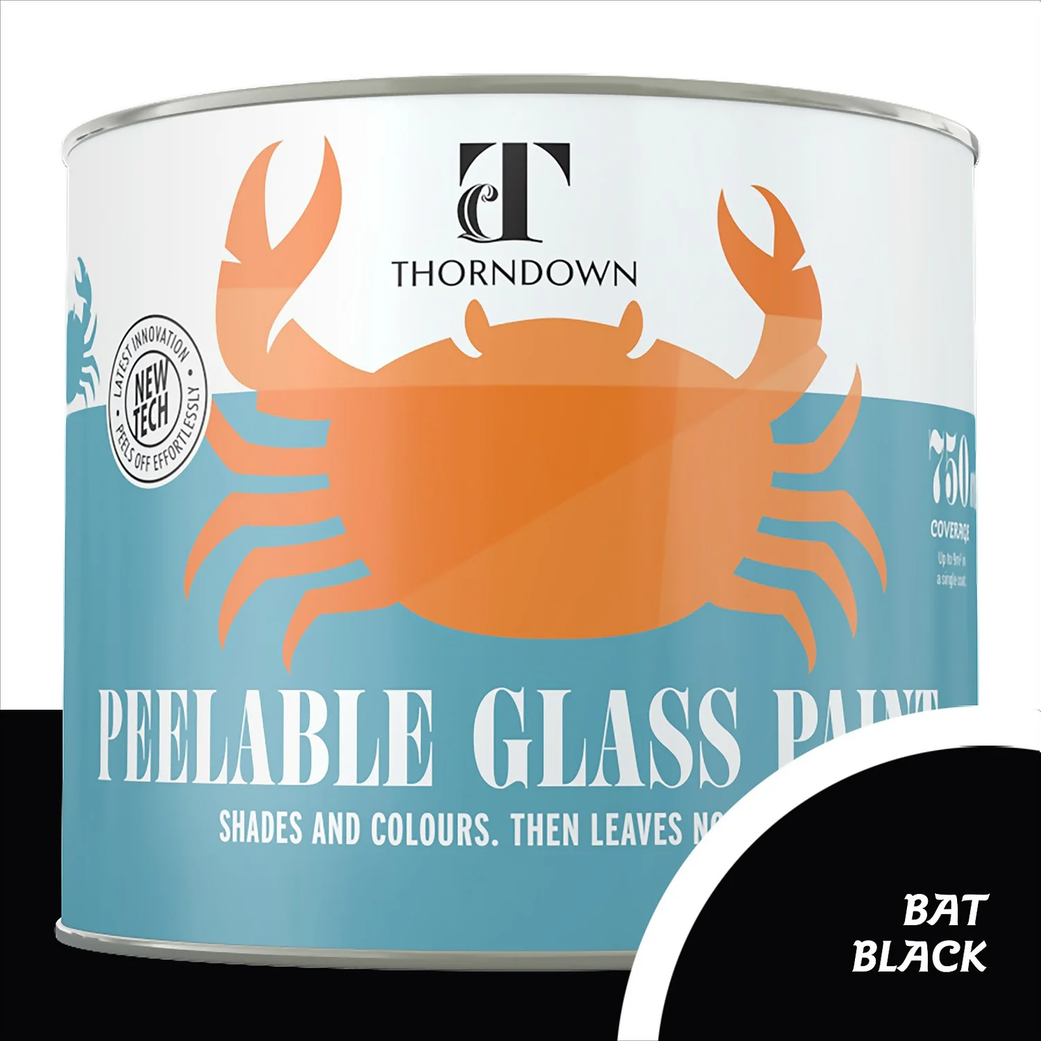Thorndown Bat Black Peelable Glass Paint 750ml Thorndown Bat Black Peelable Glass Paint 750ml -Rust-Oleum Store 13301814 1064920565842504
