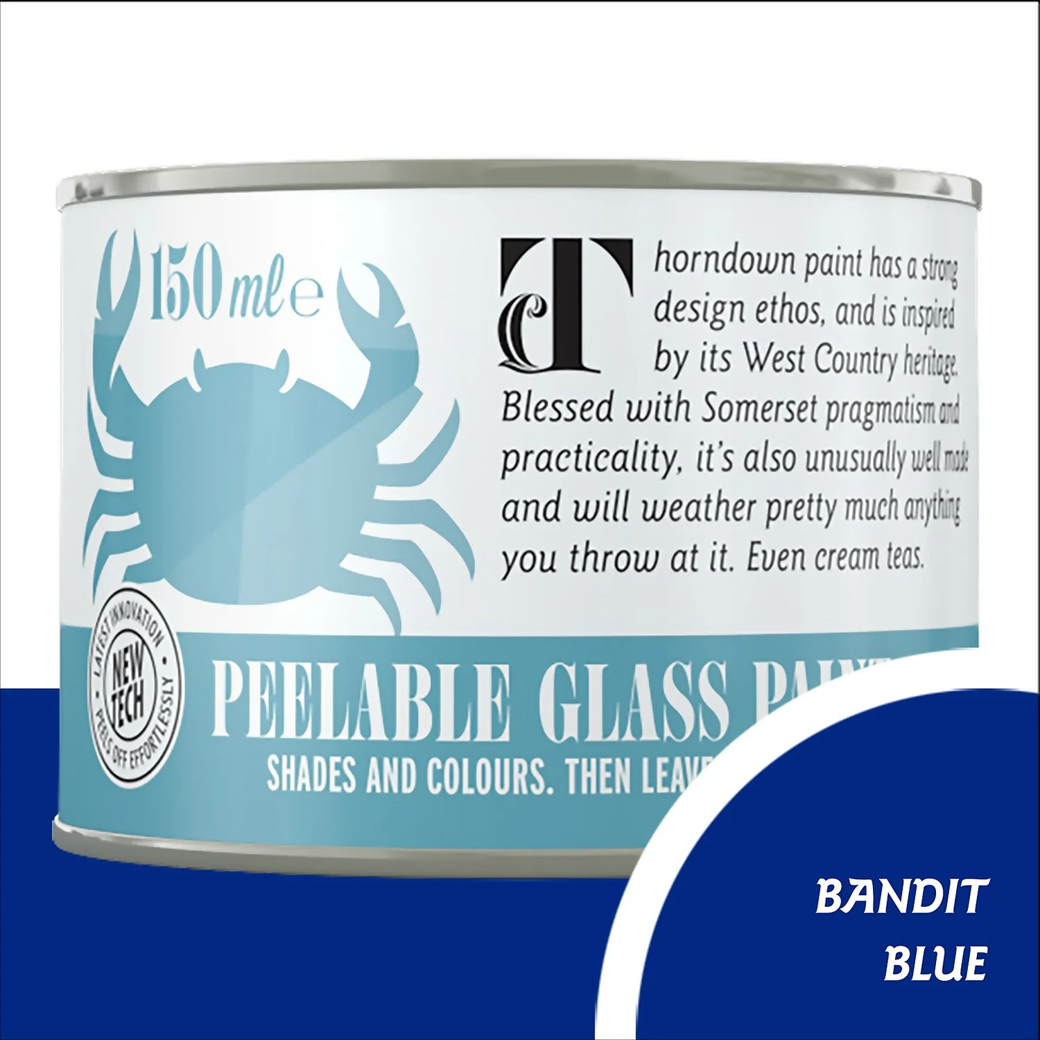 Thorndown Bandit Blue Peelable Glass Paint 150ml Thorndown Bandit Blue Peelable Glass Paint 150ml -Rust-Oleum Store 13301820 9304920564563043