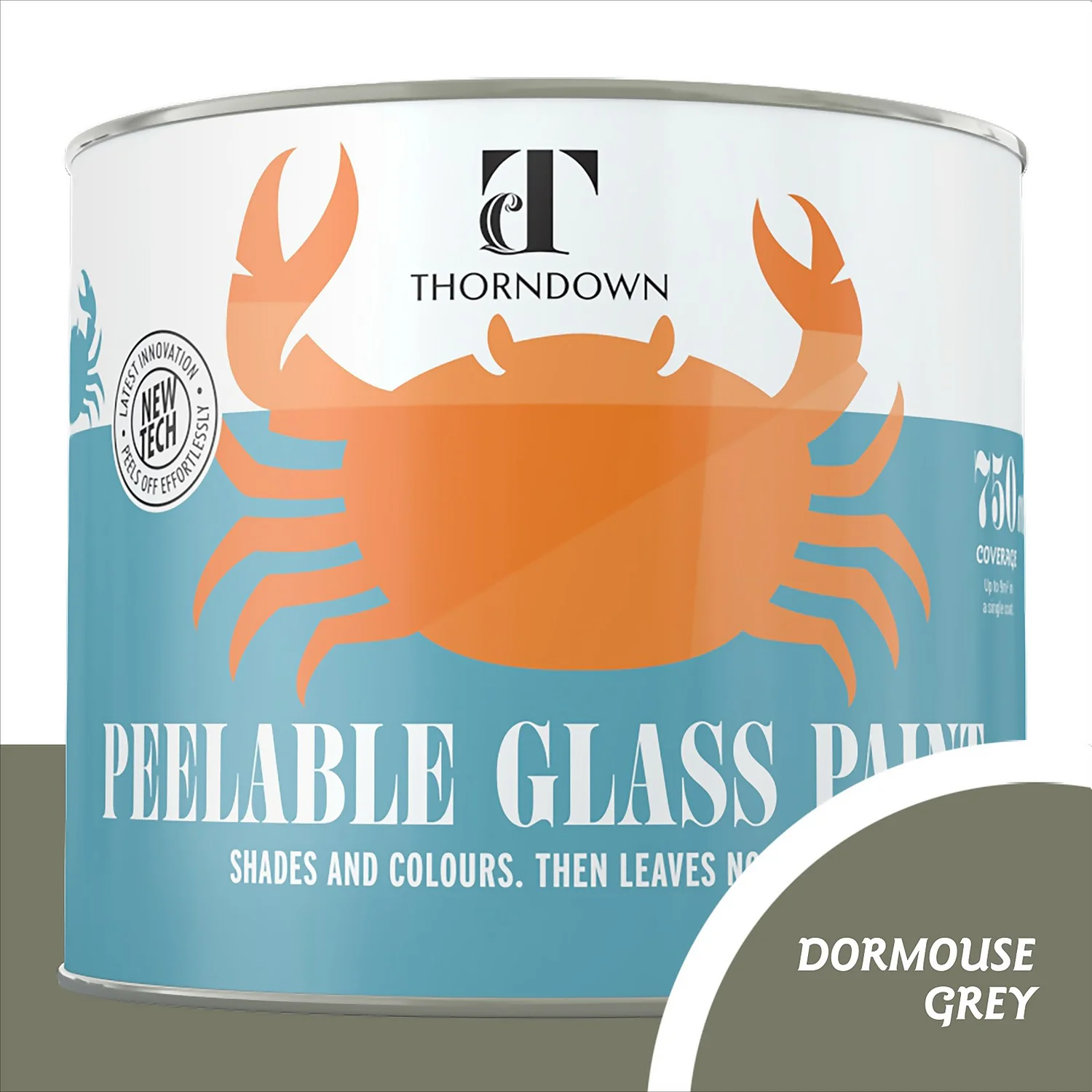 Thorndown Dormouse Grey Peelable Glass Paint 750ml Thorndown Dormouse Grey Peelable Glass Paint 750ml -Rust-Oleum Store 13301837 5024920587893836