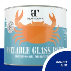 Thorndown Bandit Blue Peelable Glass Paint 750ml