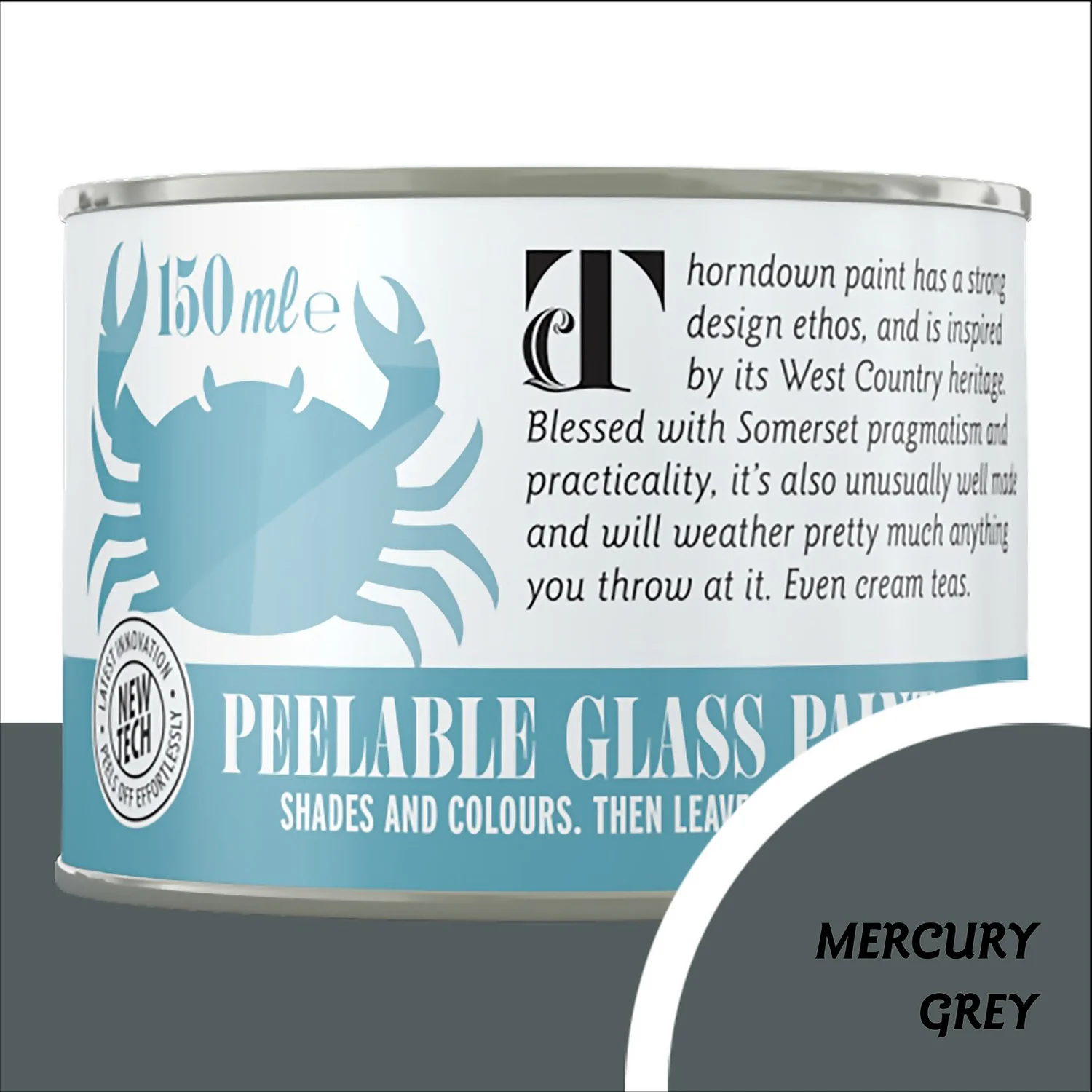 Thorndown Mercury Grey Peelable Glass Paint 150ml Thorndown Mercury Grey Peelable Glass Paint 150ml -Rust-Oleum Store 13301873 2034920776140761