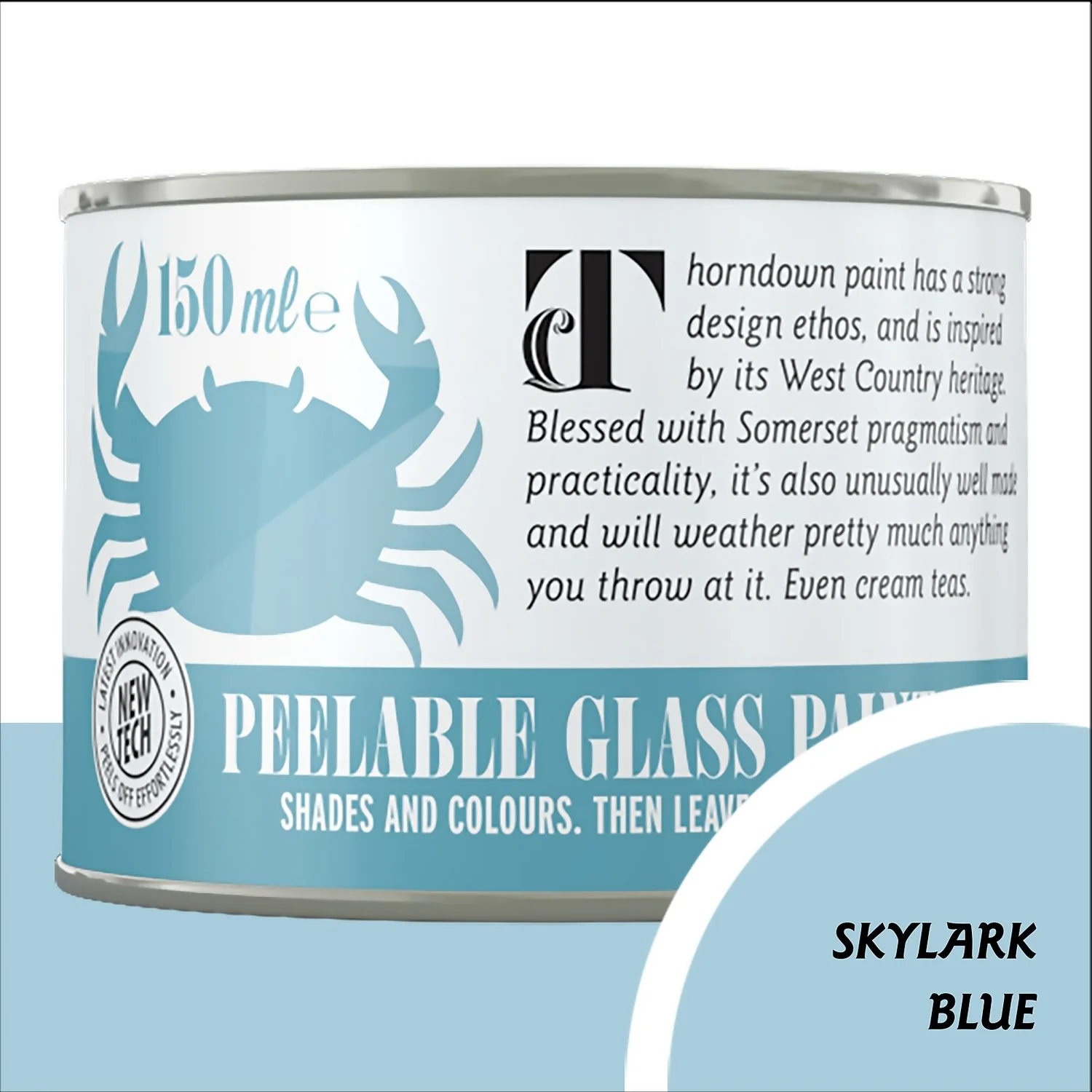 Thorndown Skylark Blue Peelable Glass Paint 150ml Thorndown Skylark Blue Peelable Glass Paint 150ml -Rust-Oleum Store 13301886 2104920818720082