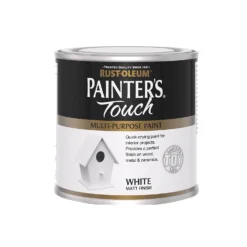 Rust-Oleum Painters Touch White Paint Matt - 250ml -Rust-Oleum Store 14606441 1605053507137531